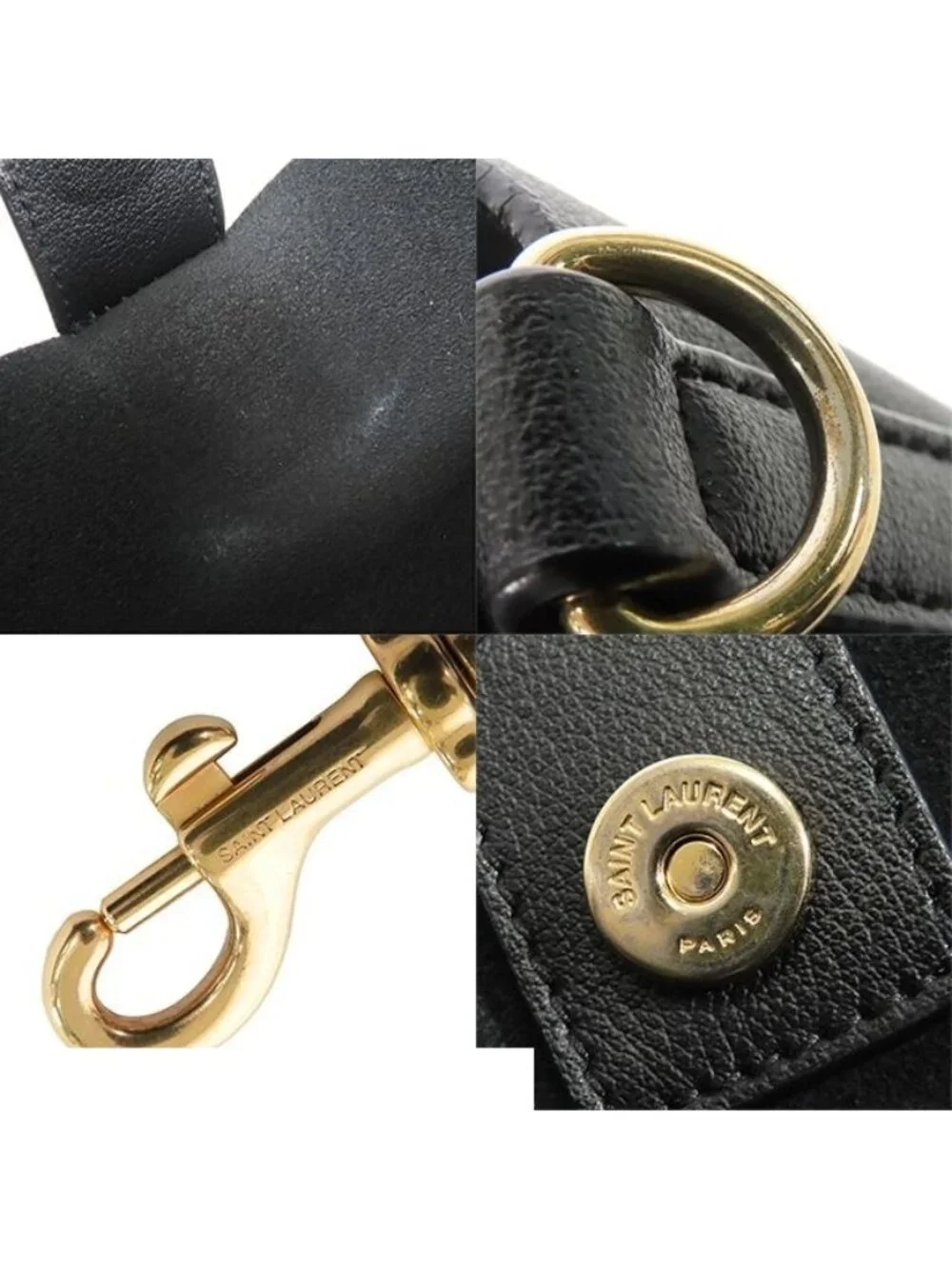 Saint Laurent Toy Shopping Black Leather 2-Way Shoulder Bag